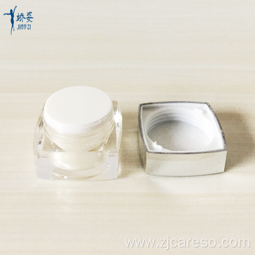 5g Silver Square Acrylic Jar for Eye Cream